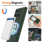 For Motorola Edge 60 / 60s / 60 Fusion Shockproof Silicone Magsafe Phone Case(Dark Green)