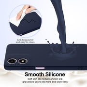 For Motorola Moto G04 / G04s / E14 4G Shockproof Silicone Magsafe Phone Case(Navy Blue)