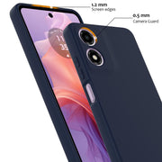 For Motorola Moto G04 / G04s / E14 4G Shockproof Silicone Magsafe Phone Case(Navy Blue)