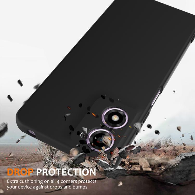 For Motorola Moto G04 / G04s / E14 4G Shockproof Silicone Magsafe Phone Case(Black)