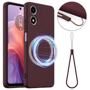 For Motorola Moto G04 / G04s / E14 4G Shockproof Silicone Magsafe Phone Case(Plum Color)