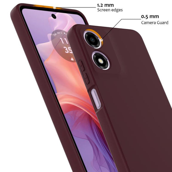 For Motorola Moto G04 / G04s / E14 4G Shockproof Silicone Magsafe Phone Case(Plum Color)