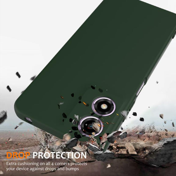For Motorola Moto G04 / G04s / E14 4G Shockproof Silicone Magsafe Phone Case(Dark Green)