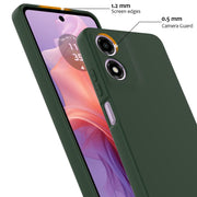 For Motorola Moto G04 / G04s / E14 4G Shockproof Silicone Magsafe Phone Case(Dark Green)