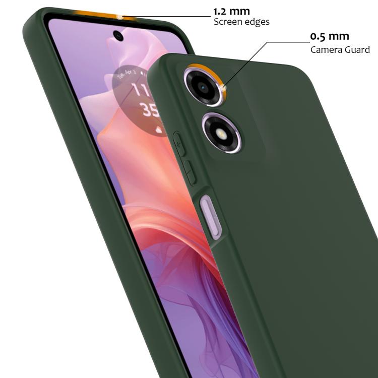For Motorola Moto G04 / G04s / E14 4G Shockproof Silicone Magsafe Phone Case(Dark Green)
