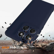 For Motorola Edge 60 Pro Shockproof Silicone Magsafe Phone Case(Navy Blue)