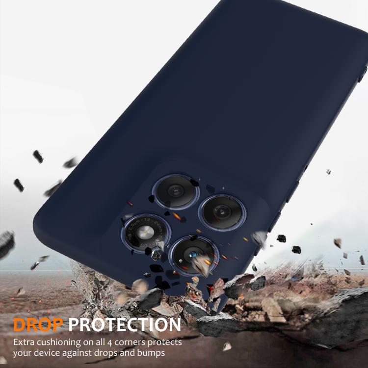 For Motorola Edge 60 Pro Shockproof Silicone Magsafe Phone Case(Navy Blue)