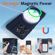 For Motorola Edge 60 Pro Shockproof Silicone Magsafe Phone Case(Navy Blue)