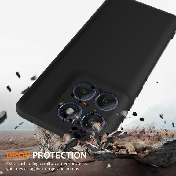 For Motorola Edge 60 Pro Shockproof Silicone Magsafe Phone Case(Black)