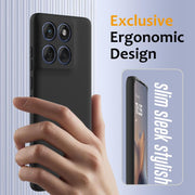 For Motorola Edge 60 Pro Shockproof Silicone Magsafe Phone Case(Black)