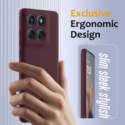 For Motorola Edge 60 Pro Shockproof Silicone Magsafe Phone Case(Plum Color)
