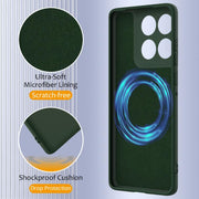 For Motorola Edge 60 Pro Shockproof Silicone Magsafe Phone Case(Dark Green)