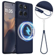 For Motorola Edge 2025 5G Shockproof Silicone Magsafe Phone Case(Navy Blue) - free shipping - PMC TechLife - Order now!