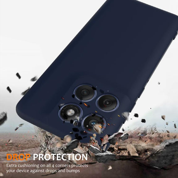 For Motorola Edge 2025 5G Shockproof Silicone Magsafe Phone Case(Navy Blue)