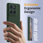 For Motorola Edge 2025 5G Shockproof Silicone Magsafe Phone Case(Dark Green)