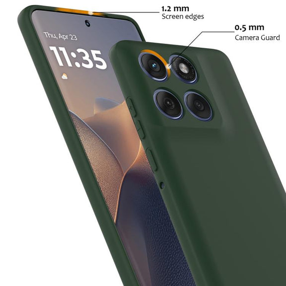 For Motorola Edge 2025 5G Shockproof Silicone Magsafe Phone Case(Dark Green)
