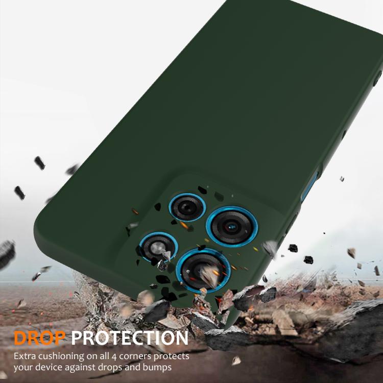 For Motorola Moto G56 5G Shockproof Silicone Magsafe Phone Case(Dark Green)