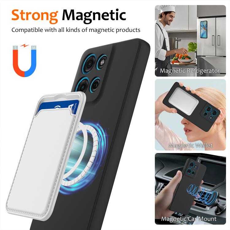 For Motorola Moto G86 5G Shockproof Silicone Magsafe Phone Case(Black)