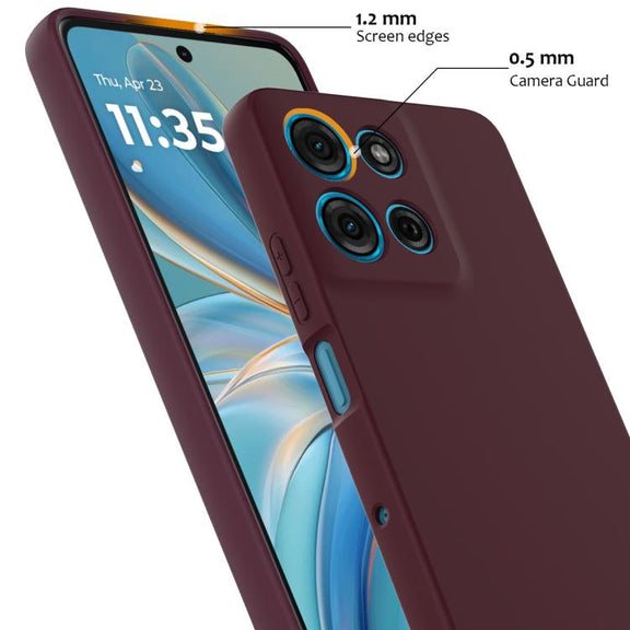 For Motorola Moto G86 5G Shockproof Silicone Magsafe Phone Case(Plum Color)