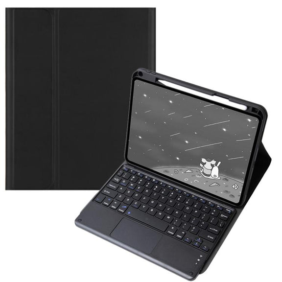 For OPPO Pad 3 / Pad 2 Candy Color Bluetooth Keyboard Leather Case,Square Keys with Touchpad(Black)