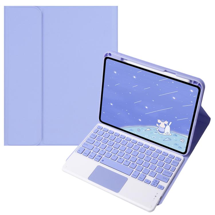 For OPPO Pad 3 / Pad 2 Candy Color Bluetooth Keyboard Leather Case,Square Keys with Touchpad(Light Purple) - free shipping - PMC TechLife - Order now!