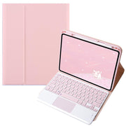 For OPPO Pad 3 / Pad 2 Candy Color Bluetooth Keyboard Leather Case,Square Keys with Touchpad(Pink)