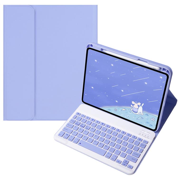 For OPPO Pad 3 / Pad 2 Candy Color Bluetooth Keyboard Leather Case, Square Keys(Light Purple) - Others Keyboard by PMC TechLife | Online Shopping South Africa | PMC TechLife | Buy Now Pay Later Mobicred