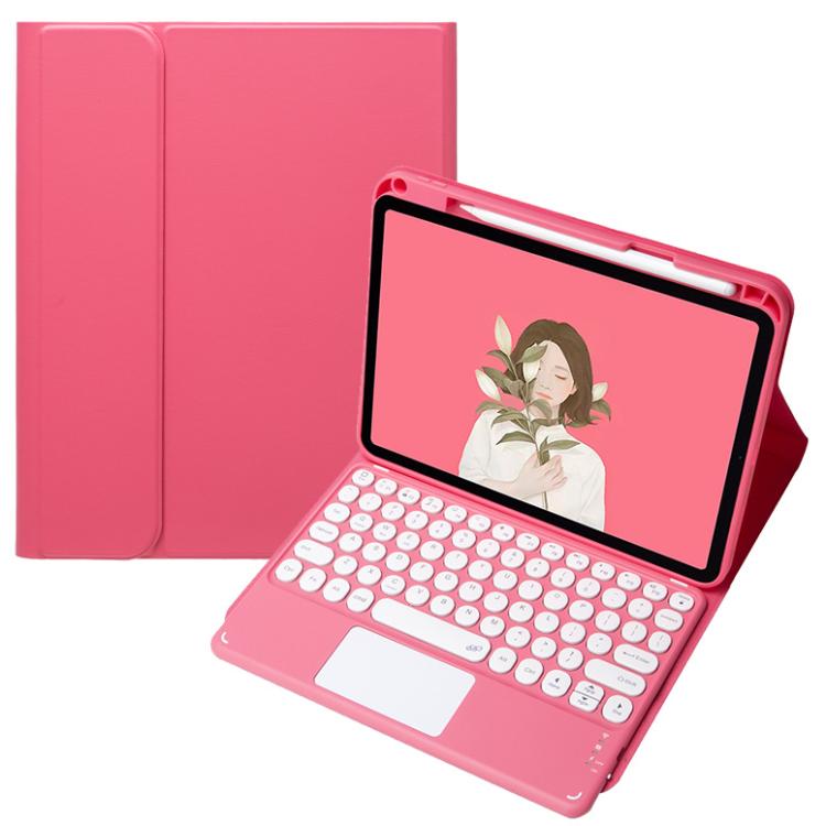 For OPPO Pad 3 / Pad 2 Candy Color Bluetooth Keyboard Leather Case, Round Key with Touchpad(Red) - Others Keyboard by PMC TechLife | Online Shopping South Africa | PMC TechLife | Buy Now Pay Later Mobicred