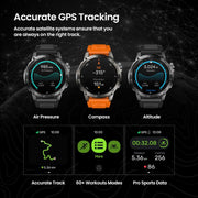 Zeblaze Stratos 2 Plus 1.43 inch Screen 3 ATM Health and Fitness GPS Smart Watch(Graphite Black)