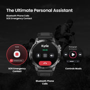 Zeblaze Stratos 2 Plus 1.43 inch Screen 3 ATM Health and Fitness GPS Smart Watch(Graphite Black)