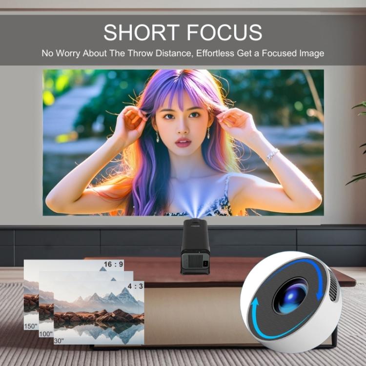 M10 1280 x 720P 200ANSI Amlogic H713 CPU Android 11.0 Smart Projector, AU Plug(White) - LED Projector by PMC TechLife | Online Shopping South Africa | PMC TechLife | Buy Now Pay Later Mobicred