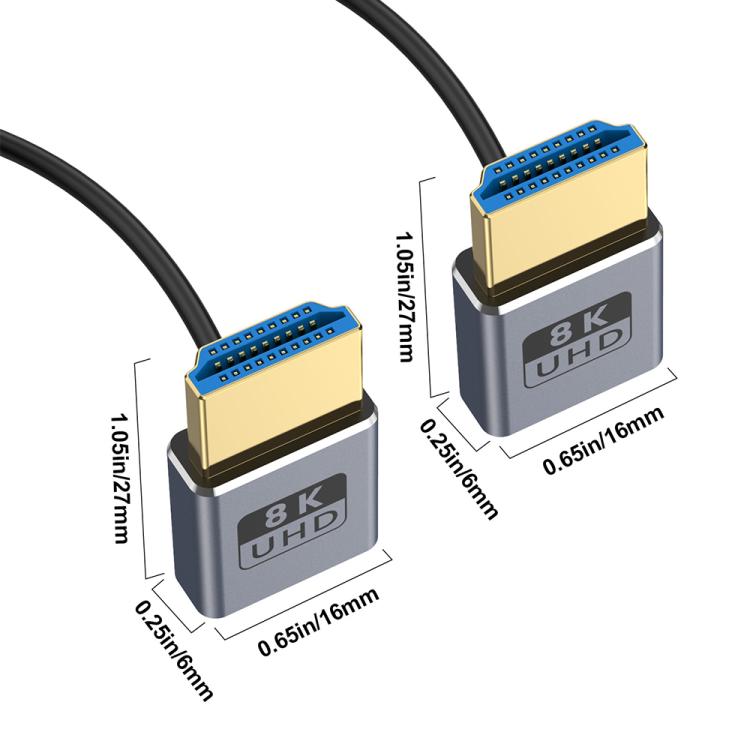 0.7m Coiled Coaxial 8K 48Gbps HDMI 2.1 Cable, Port:Up to Up Elbow - Cable by PMC TechLife | Online Shopping South Africa | PMC TechLife | Buy Now Pay Later Mobicred