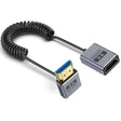 0.7m Coiled Coaxial 8K 48Gbps HDMI 2.1 Cable, Port:Male to Female Down Elbow - Cable by PMC TechLife | Online Shopping South Africa | PMC TechLife | Buy Now Pay Later Mobicred