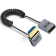 0.7m Coiled Coaxial 8K 48Gbps HDMI 2.1 Cable, Port:Male to Female Up Elbow - Cable by PMC TechLife | Online Shopping South Africa | PMC TechLife | Buy Now Pay Later Mobicred