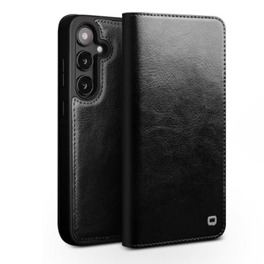 For Samsung Galaxy S25 5G QIALINO Genuine Leather Phone Case(Black) - free shipping - PMC Jewellery - Order now!