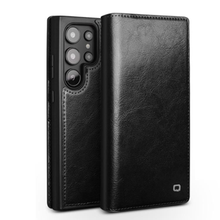 For Samsung Galaxy S25 Ultra 5G QIALINO Genuine Leather Phone Case(Black) - free shipping - PMC Jewellery - Order now!