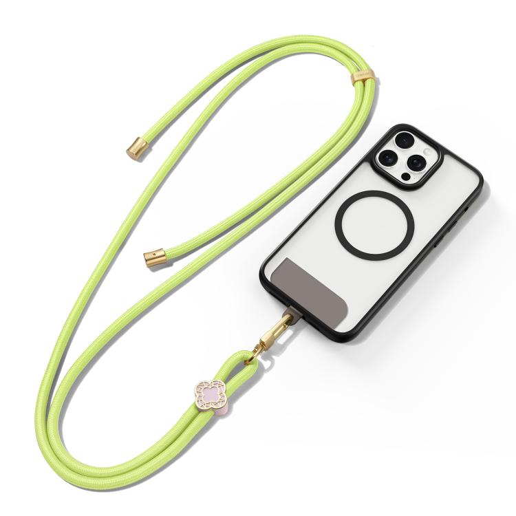 DUX DUCIS Garden Series Begonia Pattern Adjustable Crossbody Phone Lanyard(Green Yellow) - Lanyards & Wrist Straps by DUX DUCIS | Online Shopping South Africa | PMc TechLife | Buy Now Pay Later Mobicred