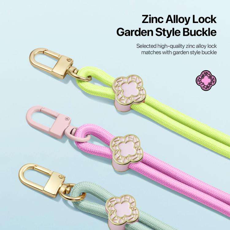 DUX DUCIS Garden Series Begonia Pattern Adjustable Crossbody Phone Lanyard(Green Yellow) - Lanyards & Wrist Straps by DUX DUCIS | Online Shopping South Africa | PMc TechLife | Buy Now Pay Later Mobicred