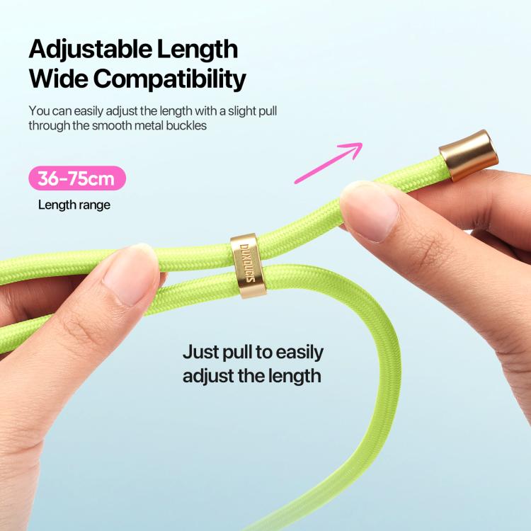 DUX DUCIS Garden Series Begonia Pattern Adjustable Crossbody Phone Lanyard(Green Yellow) - Lanyards & Wrist Straps by DUX DUCIS | Online Shopping South Africa | PMc TechLife | Buy Now Pay Later Mobicred