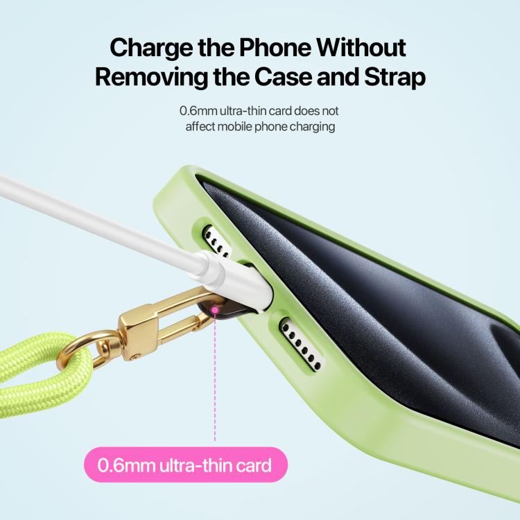 DUX DUCIS Garden Series Begonia Pattern Adjustable Crossbody Phone Lanyard(Green Yellow) - Lanyards & Wrist Straps by DUX DUCIS | Online Shopping South Africa | PMc TechLife | Buy Now Pay Later Mobicred