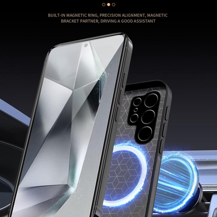 For Samsung Galaxy S25 Ultra 5G HUIYI Leather Magnetic Phone Case(Grey) - Galaxy S25 Ultra 5G Cases by PMC Jewellery | Online Shopping South Africa | PMC Jewellery | Buy Now Pay Later Mobicred