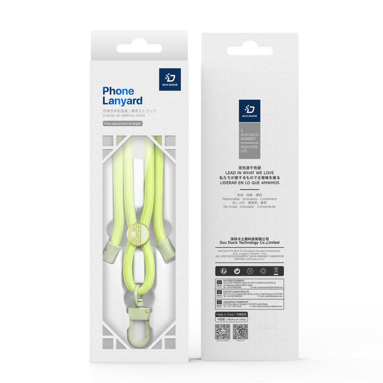 DUX DUCIS Garden Series Tile Pattern Adjustable Crossbody Phone Lanyard(Green Yellow) - Lanyards & Wrist Straps by DUX DUCIS | Online Shopping South Africa | PMc TechLife | Buy Now Pay Later Mobicred