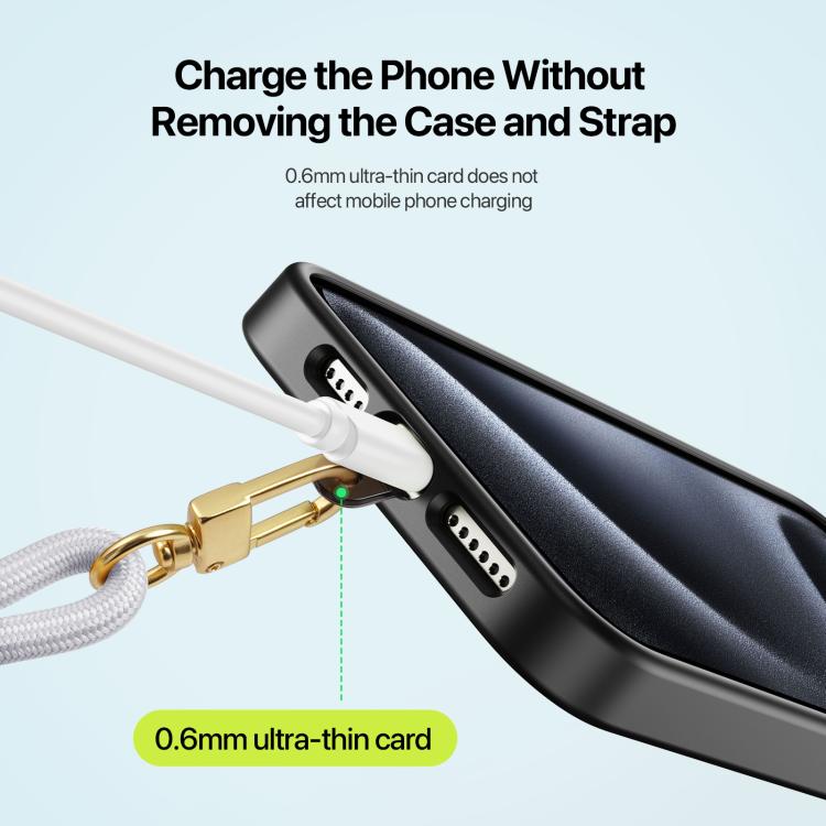 DUX DUCIS Garden Series Tile Pattern Adjustable Crossbody Phone Lanyard(Grey) - Lanyards & Wrist Straps by DUX DUCIS | Online Shopping South Africa | PMc TechLife | Buy Now Pay Later Mobicred