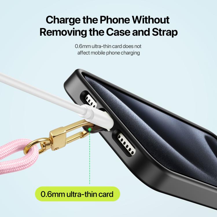 DUX DUCIS Garden Series Tile Pattern Adjustable Crossbody Phone Lanyard(Light Pink) - Lanyards & Wrist Straps by DUX DUCIS | Online Shopping South Africa | PMc TechLife | Buy Now Pay Later Mobicred