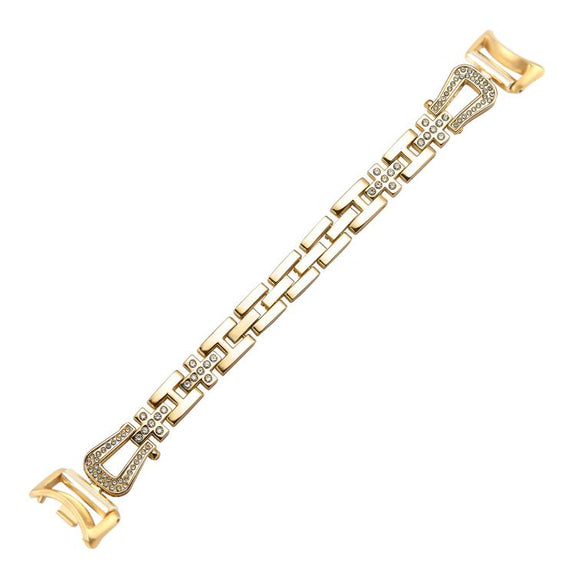 For Xiaomi Smart Band 9 / 8 U-shaped Diamond Bracelet Metal Watch Band(Gold)