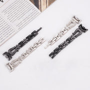 For Xiaomi Smart Band 9 / 8 U-shaped Diamond Bracelet Metal Watch Band(Silver)