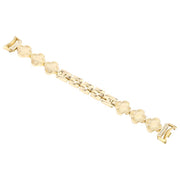 For Xiaomi Smart Band 9 / 8 Four-petaled Flower Diamond Bracelet Metal Watch Band(Gold)