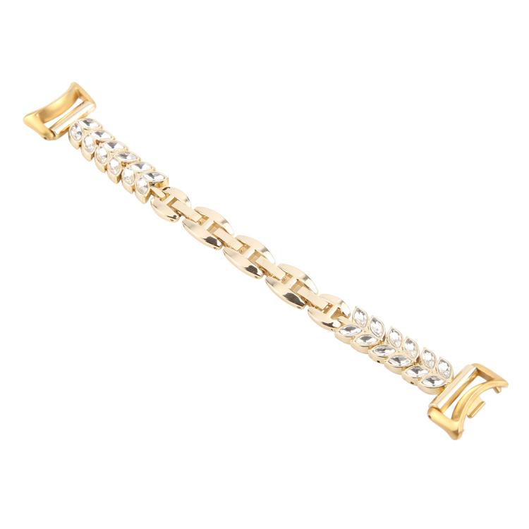 For Xiaomi Smart Band 9 / 8 Wheat Ear Diamond Bracelet Metal Watch Band(Gold)