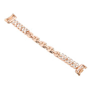 For Xiaomi Smart Band 9 / 8 Wheat Ear Diamond Bracelet Metal Watch Band(Rose Gold)