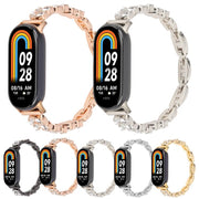 For Xiaomi Smart Band 9 / 8 Wheat Ear Diamond Bracelet Metal Watch Band(Gold)